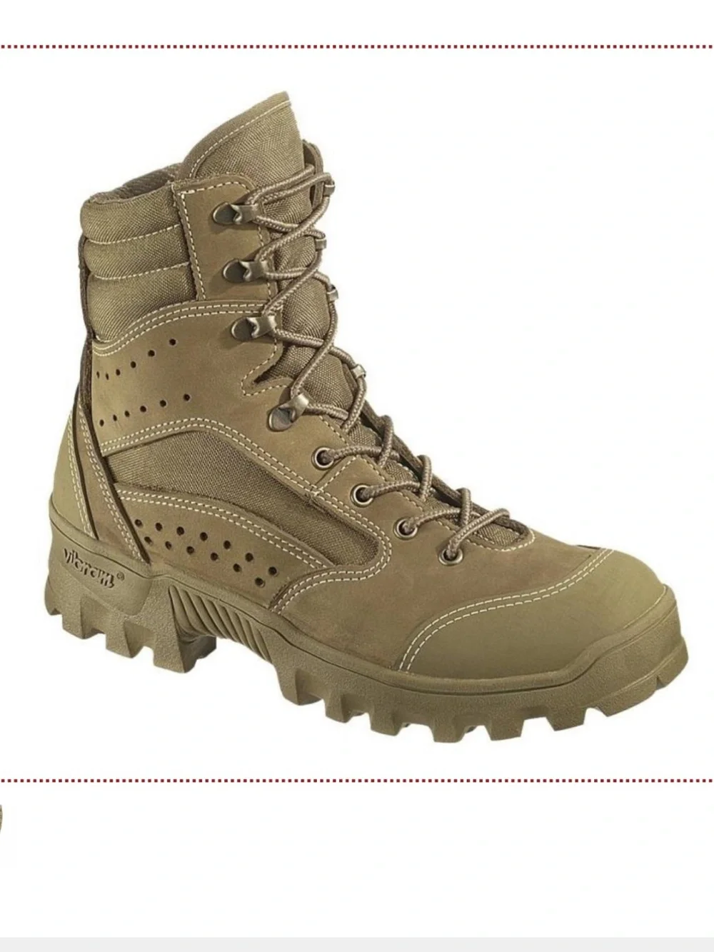 Bates NEW E03612C Tactical Boots Mens 12R Tan Leather Vibram Military